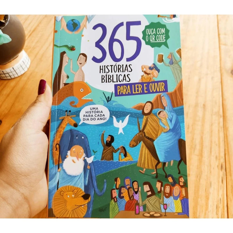 kit Bíblia infantil + 365 Histórias Bíblicas para Ler e Ouvir Pé da Letra - Tullipa Shop