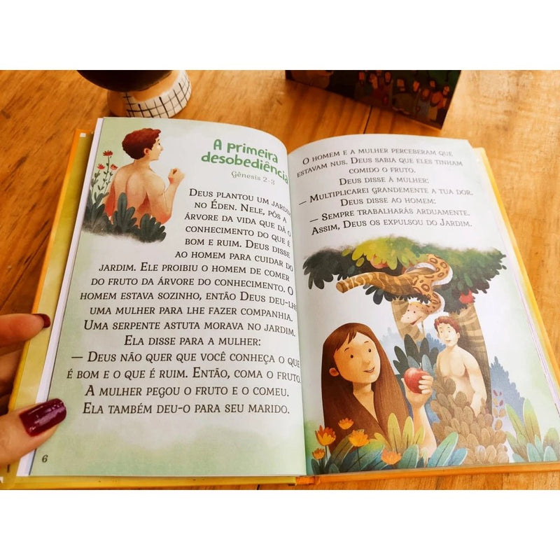 kit Bíblia infantil + 365 Histórias Bíblicas para Ler e Ouvir Pé da Letra - Tullipa Shop